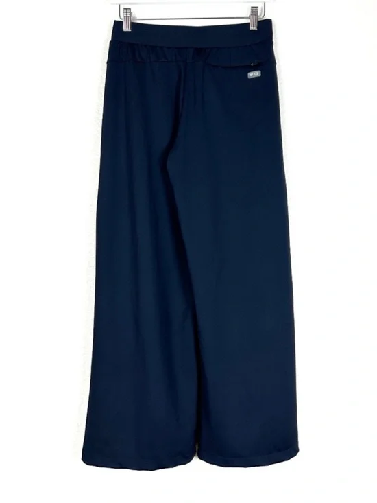 Figs FORMx Wide Leg high waisted Salina navy blue scrub pants size small petite - Picture 2 of 8